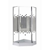 Душевой уголок Parly ZP91C 90x90 стекло с рисунком мозаика