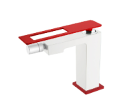 Смеситель для биде Boheme Q 146-WR, белый/красный