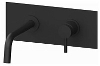 Смеситель для раковины Paffoni Light LIG105NO встраиваемый в стену, черный матовый