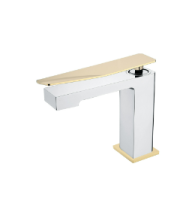 Смеситель для раковины Boheme Q 141-CRG.2, хром/золото