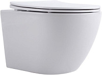 Унитаз подвесной безободковый Aquanet Rimless Cetus W Short LX-1900 белый, сиденье микролифт