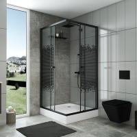 Душевой уголок Niagara Eco NG- 010-14Q BLACK Стекло Мозаика / Черный 100х100