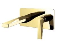 Смеситель для раковины встраиваемый в стену Boheme Venturo 385, золото