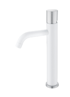 Смеситель для раковины высокий Boheme Stick 122-WCR.2, белый глянец/хром