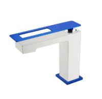 Смеситель для раковины Boheme Q 141-WUW, белый/синий