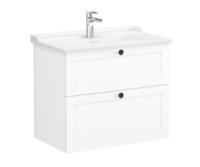 Тумба подвесная с раковиной Vitra Root Classic 80 см 68869, белая матовая Тумба подвесная с раковиной Vitra Root Classic 80 см 68869, белая матовая