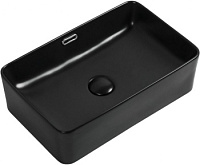 Раковина накладная Aquanet Perfect-2-MB 48*31,5 см, черная матовая Раковина накладная Aquanet Perfect-2-MB 48*31,5 см, черная матовая