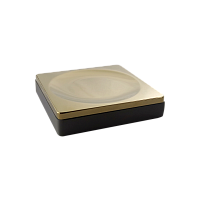 Мыльница настольная квадратная Boheme 10960-B-G, черный/золото