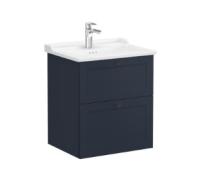 Тумба подвесная с раковиной Vitra Root Classic 60 см 68853, темно-синяя матовая Тумба подвесная с раковиной Vitra Root Classic 60 см 68853, темно-синяя матовая