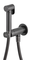 Гигиенический душ со смесителем Remer X Style N64WCFP, чёрный брашированный хром Гигиенический душ со смесителем Remer X Style N64WCFP, чёрный брашированный хром