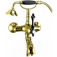 Смеситель Cezares Margot MARGOT-VDM-03/24-N Для ванны с душем Золото (ручка чёрная) Смеситель Cezares Margot MARGOT-VDM-03/24-N Для ванны с душем Золото (ручка чёрная)