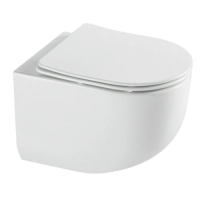 Унитаз подвесной безободковый смыв торнадо AquaMe AQM2012, сиденье микролифт