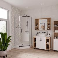 Душевой уголок Niagara Nova NG-6805-08 BLACK Прозрачное стекло  / Черный 90х90