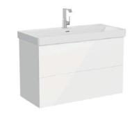 Тумба подвесная с раковиной Vitra Metropole Pure 100 см 67333, белая глянец Тумба подвесная с раковиной Vitra Metropole Pure 100 см 67333, белая глянец