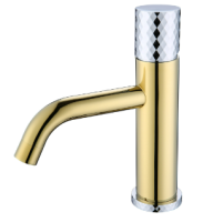 Смеситель для раковины Boheme Stick 121-GCR, золото/хром