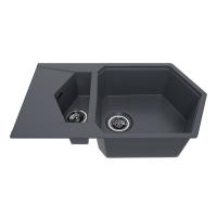Кухонные мойки Kitkraken Pond K-850M.7024 Графит 85х50