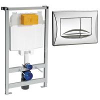 Инсталляция OLI 74 (580*1150*120) механическая + панель слива River Dual, пластик хром глянец Инсталляция OLI 74 (580*1150*120) механическая + панель слива River Dual, пластик хром глянец