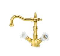 Смеситель для раковины высокий Boheme Camelia 312-Camelia, бронза