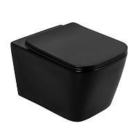 Унитаз подвесной безободковый BelBagno ARDENTE-C BB3202CHR-MB, черный матовый