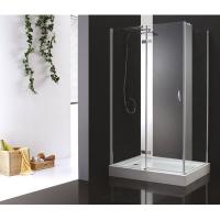Душевой уголок Cezares Bergamo BERGAMO-W-AH-1-90/80-P-Cr-L 90x80 левый стекло рифленое/хром