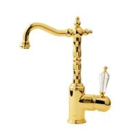 Смеситель для раковины высокий Boheme IMPERIALE Ripresa 322, золото