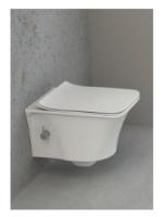 Унитаз подвесной с биде Boheme Mirage 965-2, белый глянец