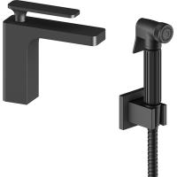 Смеситель с гигиеническим душем Timo Torne 4360/03G Для раковины матовый чёрный