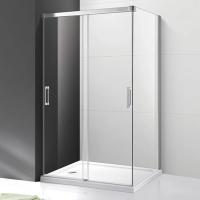 Душевой уголок Cezares Tandem SOFT-AH-2-120/80-C-Cr-IV Хром / Прозрачное стекло 120х190