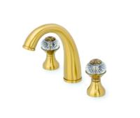 Смеситель для раковины на 3 отверстия Boheme Flora 317-FL, бронза