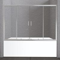 Шторка для ванны BelBagno Unique 150-180*140 см, профиль хром/стекло прозрачное Шторка для ванны BelBagno Unique 150-180*140 см, профиль хром/стекло прозрачное