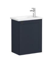 Тумба подвесная с раковиной Vitra Root Classic 45 см правая 68615, темно-синяя матовая Тумба подвесная с раковиной Vitra Root Classic 45 см правая 68615, темно-синяя матовая