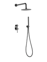 Душевая система Boheme Uno 464-SGM, черный хром