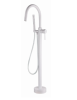 Смеситель для ванны напольный Boheme Uno 469-MW, белый матовый