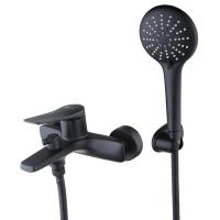 Смеситель Lemark Bronx LM3714BL для ванны с коротким изливом, дивертор с кер. пласт., с аксессуарами Смеситель Lemark Bronx LM3714BL для ванны с коротким изливом, дивертор с кер. пласт., с аксессуарами