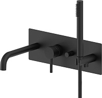 Встраиваемый комплект для ванны и душа Paffoni Light LIG001NO, черный матовый