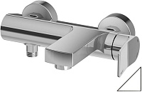 Смеситель для ванны и душа Paffoni Tilt TI022BO, белый матоый