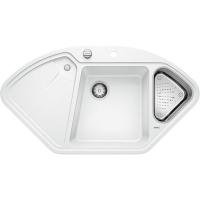Мойка кухонная Blanco Delta F 523673 InFino Silgranit белый