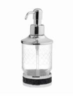 Настольный диспенсер Boheme ROYALE CRISTAL BLACK ХРОМ 10929-CR-B, хром