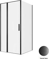 Душевой угол Allen Brau Priority 100*100*200 см 3.31030.BBA + 3.31048.BBA, профиль черный браш
