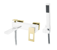 Смеситель для ванны Boheme Q 143-CRG, хром/золото