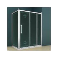 Душевой уголок Cezares Retro RETRO-AH-11-30+120/90-SCORREVOLE-CP-Cr 30+120x90 стекло прозрачное с матовым узором/хром