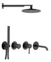 Душевая система Remer X Style X96D3SETCFP, черный брашированный хром