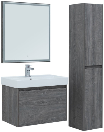 Зеркало с подсветкой Aquanet Nova Lite 60 дуб рошелье LED