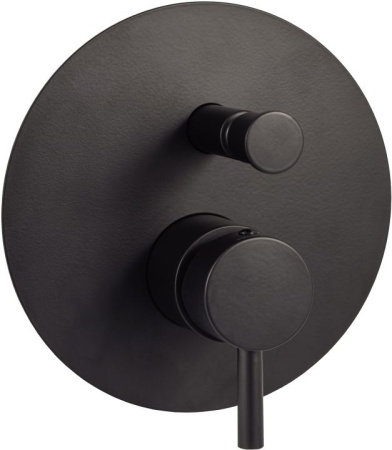 Фото встраиваемый смеситель для ванны и душа paffoni light lig015no, черный матовый