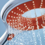 Фото душевая лейка grohe rainshower icon 150 27443000 диаметр 150 мм, 2 режима, хром/красный