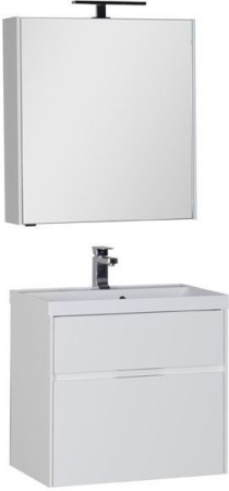 Фото комплект мебели aquanet латина 70 белый (2 ящика)