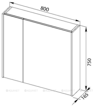 Фото зеркало-шкаф aquanet латина 80 белый