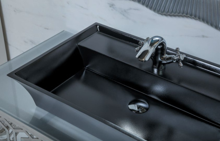 Фото раковина накладная boheme neoart 802 67*45 см, черная