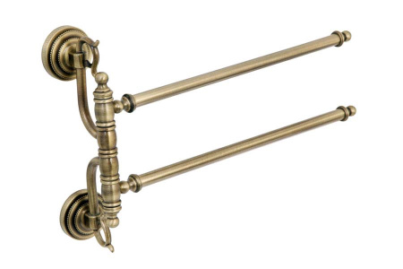 Фото держатель для полотенца двойной boheme medici 10616, бронза
