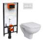 Фото комплект инсталляции с унитазом vitra s20 9004b003-7207, клавиша хром глянец